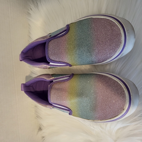 Vans Kids Glitter Slip-On Shoes - Multicolor, Size 4 - Picture 4 of 8